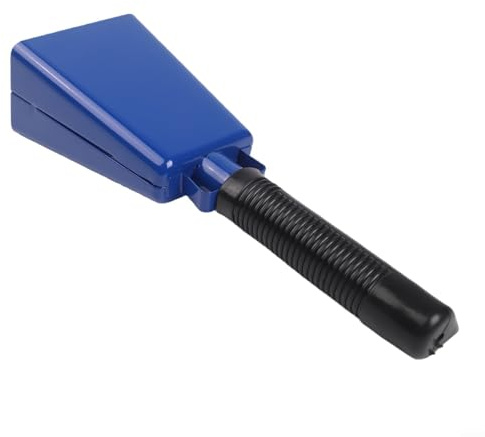 Robuste Kuhglocke aus Stahl mit ergonomischem Griff für Outdoor-Sportarten, Indoor-Feiern und Sicherheitssignalisierung in Haushalten oder Pflegeeinrichtungen (blau)