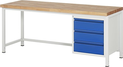 Rau A3-8157I1-20S Werkbank Serie Basic-8 (Aktion), Lichtgrau/Enzianblau
