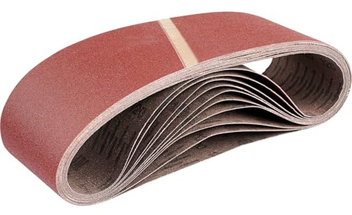 10 stycken slipband av tyg 75 x 457 mm korn 120 för bandslip I slipband