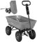 Miweba Bollerwagen Dumper | 𝟑𝟎𝟎 kg Traglast - Luftreifen - Volumen 75 L - Kippfunktion - Sackkarre - Schubkarre - Transportwagen - Kinderwagen - Handwagen - Gartenwagen - Wagen - Kippwagen (Grau)