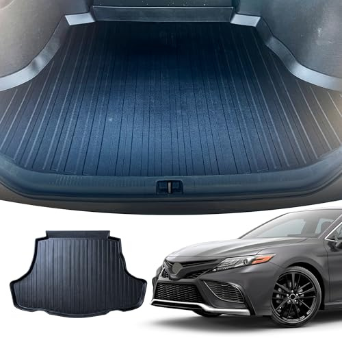 Premium Cargo Liner for Toyota Camry LE SE XLE XSE 2018-2026 Toyota Avalon 2019-2022 - 100% Protection - Custom Fit Car Trunk Mat - All-Season Black Cargo Mat - 3D Shaped Laser Measured Trunk Liners
