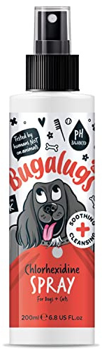 BUGALUGS Spray pour chien pour la peau des pattes - Spray de toilettage pour chien Idéal pour les chiens à la peau stressée Nettoie les rides pour le toilettage des chiots, chiens et chats