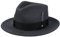 Stetson Burdock Fedora Wollhut - Schwarzer Hut - Klassischer Bogart-Stil - Wasserabweisend mit Asahi Guard - Herbst/Winter - Unisex dunkelgrau L (58-59 cm)