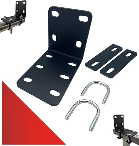 Balkonfächerhalter Adapter für Balkongeländer Eckig (Rund) Balkonfächer bis 140cmx140cm Befestigung/Halter/Adapter am Geländer Ohne Bohren! (Runder Handlauf)