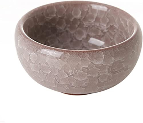 HOLABONITA China-Teetassen, Schalen, Eisriss-Glasur, kleine Teetasse, Keramik, Kung-Fu-Tee-Set, chinesisches Porzellan, Meistertasse, Teeschalen, Desktop, kreative Topfpflanze (Color : Brick Lime)