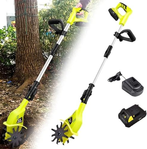 Kanduo JSY Escarificadores Rototiller eléctrico con batería de Litio, Rototiller Recargable for jardín, Rototiller for huertos, césped y Jardines Cultivadores rotativos, Jardines, Campos, ka-3456