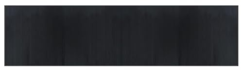 vidaXL Teppich Rechteckig Schwarz 100x400 cm Bambus