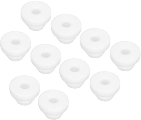 sourcing map 20Pcs Snap Silicone Rubber Grommet Plug Mount Dia 6mm ID 3.5mm Narrow Groove Width 2mm Seal Anti-Scratch Sleeves for Electrical Box Cable Pipes White