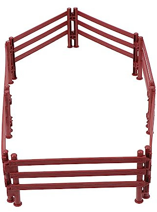 PHENOFICE 20piezas Mini Fence Decoraciones De Jardín Accesorios De Plástico para Animales Cerca De Juguete para Modelo De Granja Conjunto