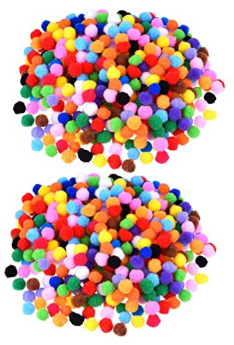 BELLIFFY 500 Stück Flauschige Pompons Zum Basteln Kleine Pompoms Für Handwerk Bunte Pompom-bälle Für Kunst Und Dekoration