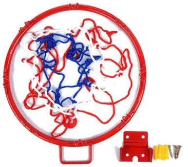 VONCYKI Basketballkorb zum Aufhängen, 32 cm, wandmontiert, Sportnetz, für drinnen und draußen, Basketball-Wandkorb, Netz