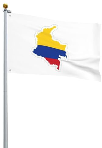 Drapeau de la Colombie imprimé carte de jardin décoratif simple face drapeaux de cour pour l'extérieur des terres agricoles cour pelouse décoration