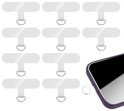 ZUWIJEQ 10 unidades para teléfono móvil, colgante de cadena para teléfono móvil, soporte de cordón, adaptador, banda para teléfono móvil, correa universal para teléfono móvil, cadena universal para