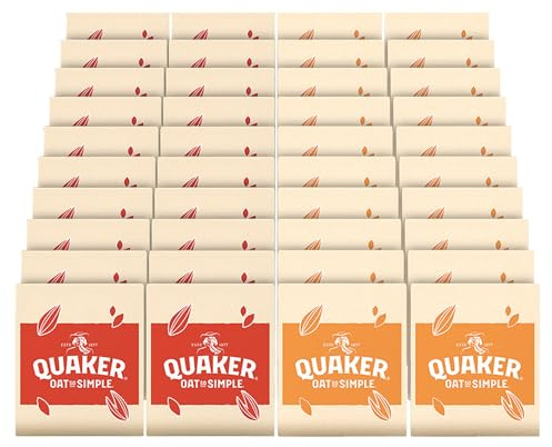 Quaker Oat So Simple Porridge Variety Pack 40 Sachets Original & Golden Syrup