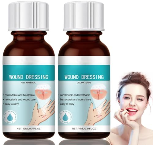 2PCS Liq/uid Wound Dressing,New Skin Liq/uid Plaster,Wound Glue Liq/uid Skin Glue for Wounds Human,Film Dressing Spray,Waterproof Spray Plasters for Wounds,Quick-Drying Dressing for Protection Film
