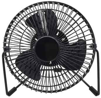 rongweiwang Lot de 3 ventilateurs USB à LED avec affichage de l'horloge en temps réel, compacts et légers, mini ventilateurs bureau avec rotation à 360° [Premium, Noir, Température 6 pouces