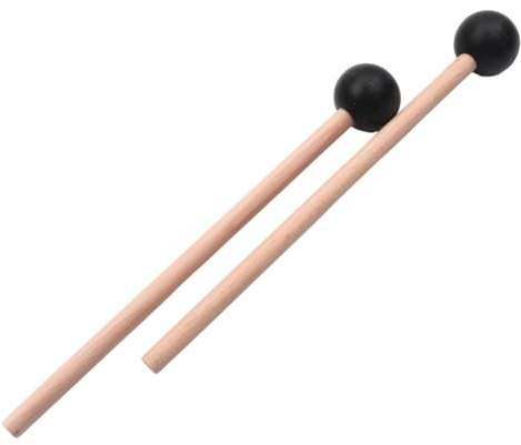 Percussion-Sticks aus Holz – Griffstruktur aus Buchenholz, ausgewogene | Schlägel-Designform, langlebige Musikinstrumentenkonstruktion | Xylophon-Glockenspielzubehör, Rhythmus-Trainingsinstrument, S