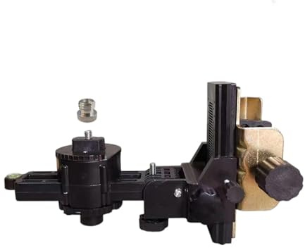 Soporte de niveles de láser estándar con adaptadores de 6 mm y 15 mm y clip de metálico para un soporte estable en postes de hasta 50 mm Propietario de escenario de luz ajustable