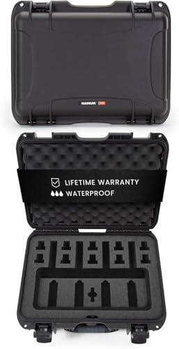Nanuk 925 Gewehrkoffer, wasserdicht, Militär-genehmigt, mit Schaumstoffeinlage für 4UP, Schwarz