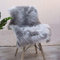 HLZDH, Tappeto, in pelle di pecora, agnello sintetico, pelliccia sintetica decorativa, super soffice, pelo lungo, effetto pelliccia, per divano/letto, Grau, 90 x 60 cm