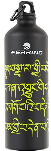 Ferrino Borraccia TRICKLE LT. 1 (1 unità) Thermos da Campeggio e Trekking Unisex da Adulto, Nero (Black, Taglia Unica