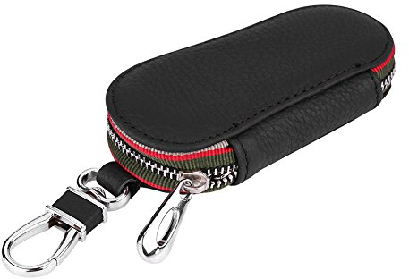 Terisass Étui de clé de Voiture Universel Keyless Go de clé de Voiture pour Homme et Femme en Cuir PU Étui de clé Simple à la Mode, étanche à la poussière et Anti-Rayures pour clés de