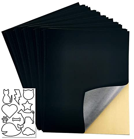 20 Stück Selbstklebende Samtbögen, selbstklebend, beflockter Stoff für Schmuckschubladen, Aufbewahrungsbox (schwarz)