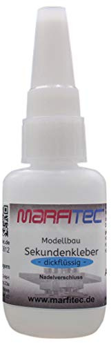 marfitec© Modellbau Sekundenkleber 20g dickflüssig - Metall Nadelverschluss