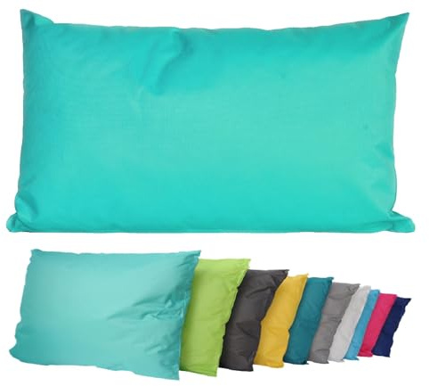 JACK Outdoor Lounge XL Kissen 40x60cm Dekokissen inkl. Füllung Wasserfest Sitzkissen Garten Stuhl Lotus Effekt, Farbe:Aqua