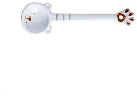 zxb-shop Durable Spoon Ceramic Spoon Creative Mixing Spoon Cute Home Food Coffee Spoon Long Handle Rice Spoon Tea Yoghurt Ice Cream Spoon Tablespoon