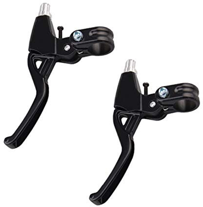 Livecitys 2Pcs Fahrrad Bremshebel Handbremsen MTB Fahrrad Klapprad Aluminiumlegierung Bremshebel Rennrad Bremskupplungshebel Lenker Reitzubehör Schwarz