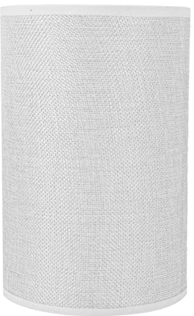 SOLUSTRE Stoff Lampenschirm Silber Leinen Tischlampe Lampenschirm E27 Tisch Stoff Schutzhülle für Pendelleuchte Wandleuchte Stehlampe Deckenleuchte Dekoration