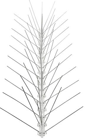 Mosali Taubenabwehr Spikes 5-reihig, 5 Meter (10 x 50 cm) | Flexible Vogelabwehr, Gegen Tauben, Spatzen, Krähen, Für Balkon, Dach, Fensterbank, Kunststoffleiste
