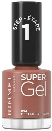 Rimmel Super Gel, 094 Meet Me By The Bay, Long-Lasting Nail Polish, Glazed Finish, Easy Application, Gel-like Manicure, Chip Resistant, Clean Formula, 12ml
