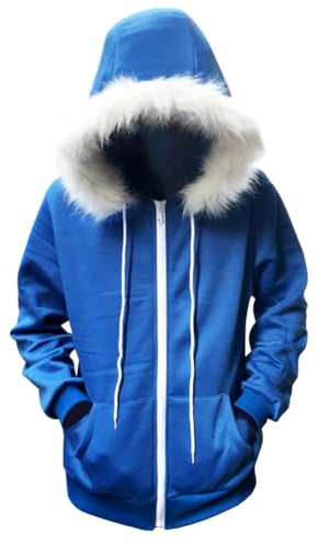 Jilijia - Sweat-shirt à capuche Undertale Anime Game Sans Cosplay Costume à capuche Sans - Sweat-shirt à manches longues pour automne et hiver - Manteau avec capuche et fermeture éclair, M