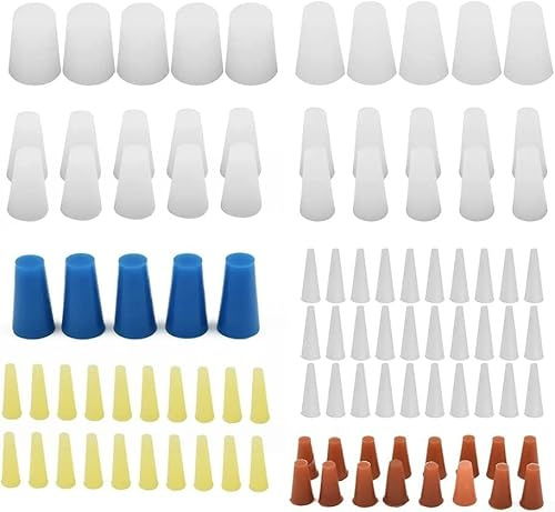 100 Stück Hochtemperatur-Abdeckstopfen mit Pulverbeschichtung, Silikonstopfen, Sortiment Silikon Kegelstopfen, Sortiment Kit