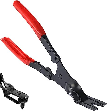 Pinze a scatto per rivetti in plastica per auto, strumento pratico per rimuovere i rivetti, i clip per imbottiture e gli elementi di fissaggio (red)