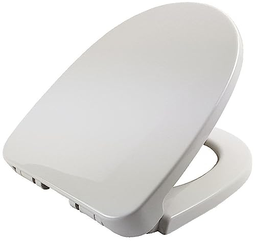 True Face Toilet Seat D Shape Square Soft Close White Bathroom Quick Release Bottom Top Fixing Anti Slam Lid Cover Hygiene Rectangle Loo Seats One Size