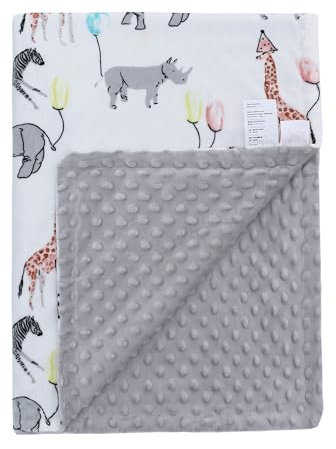 LAT Manta Bebe Recien Nacido Invierno, Manta de Cochecito Bebé 75x100 cm Manta Infantil Manta Peluche para Niñas Niños (Cebra)