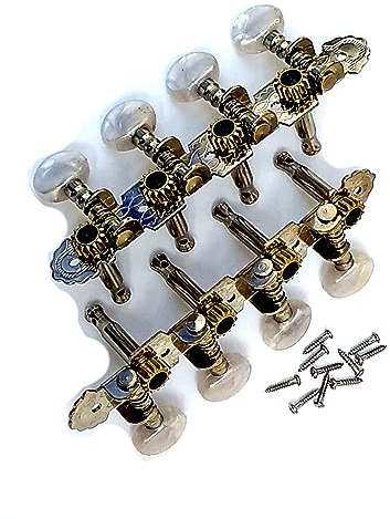 8 string machine heads 4+4 tuners open cog mandolin tuning head machines new