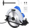 Electric Circular Saw Corded Saw Wood Cutter 1500W 180mm Multi-Function Cutting 0 to 45° Bevel Angle, 180mm Saw Blade, Max Cutting Depth 55mm, Ideal for Wood, Plastic, Soft Metal