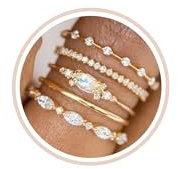 Honsny Stackable Gold Rings for Women Set Dainty 18K Gold Plated Cubic Zirconia Thumb Rings Thin Eternity Engagement Rings