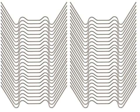 50 Stück Gewächshausglas-W-Clips, Edelstahl-Gewächshausfensterclips, Glas-W-Drahtfederklemme, Geeignet für Das Befestigungszubehör für die Windschutzscheibe von Gewächshäusern