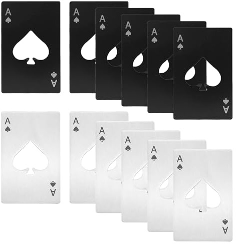 Abrebotellas de juego multifuncional – Juego de 12 piezas de acero inoxidable, creativo e interesante para cartas