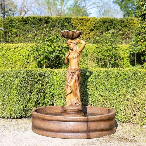 Primrose H119cm Naiades Figurine & Surround Water Feature Outdoor Garden Statue Fountain