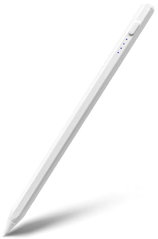 DAORANGE Stylet Compatible avec Apple iPad 2018-2024, Reject de Paume et Haute Précision, Compatible avec iPad Pro 11/12.9/13 M4, iPad Air 6/5/4/3 Gen M2, iPad 10/9/8/7/6 Gen, iPad Mini 7/6 (Blanc)