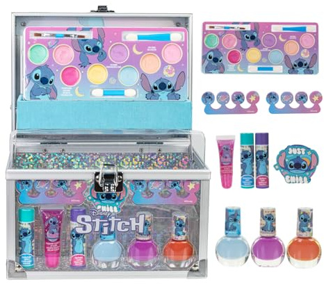 Stitch Coffret Maquillage Enfant Gloss & Vernis avec Valise Beauté