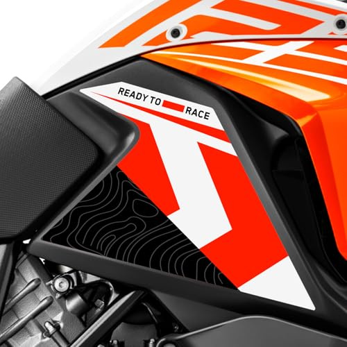 Az Graphishop Seitliche Tankpads kompatibel mit KTM 1290 Super Adventure S 2017-2018 DESERT STYLE L-211 (Orange)