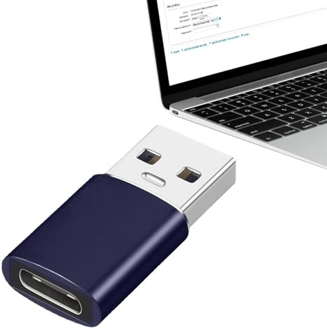 Adaptador USB C - USB C macho a USB 3 hembra, USB C hembra a USB macho | Carga rápida y datos ultrarrápidos, convertidor tipo C a USB, adaptador compacto para PC, ordenador