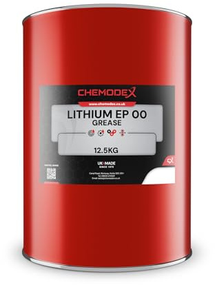 Chemodex Lithium EP 00 Grease 12.5kg - High-Performance Lithium Grease - Extreme Pressure, Water Resistant, Corrosion Protection, Industrial Grade, Multi-Purpose